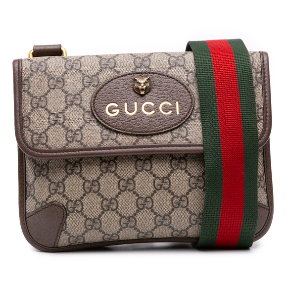 Gucci Handbags - Pre-Loved Gucci Small GG Supreme Web Neo Vintage Double Flap Messenger Bag